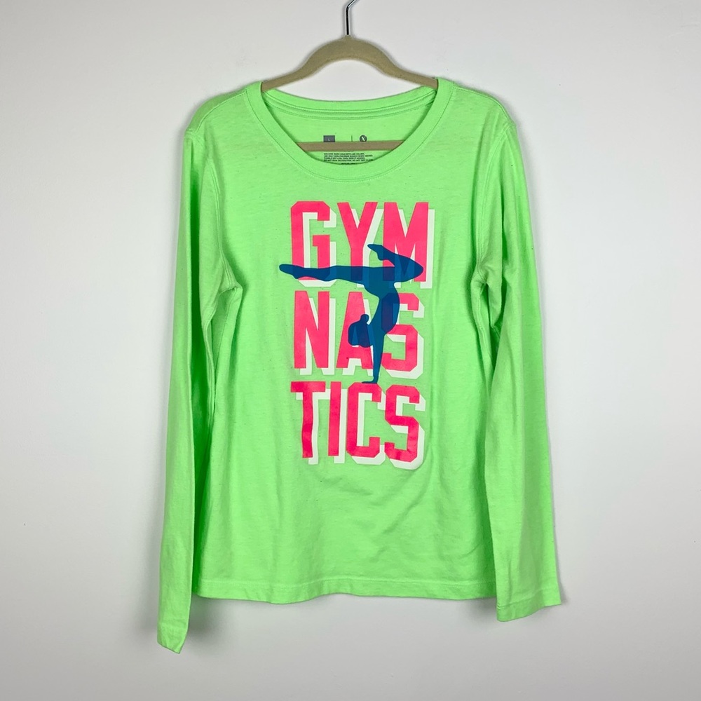 Xersion Lime Green Gymnastics Long Sleeve Shirt